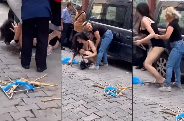‘Sokakta böyle çıplak gezmeyin’ deyip saldırdı! Kavga kamerada