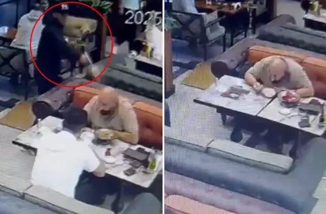 Kulüp başkanına saldırı anı kamerada: Yemek yediği sırada öldürüldü