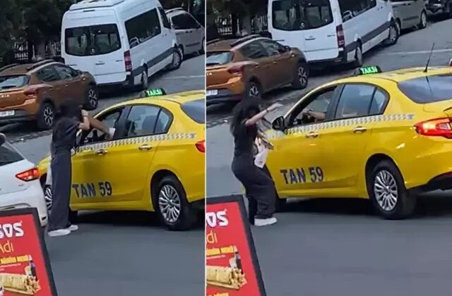 Taksici tartıştığı kızı yumruk atarak bayılttı
