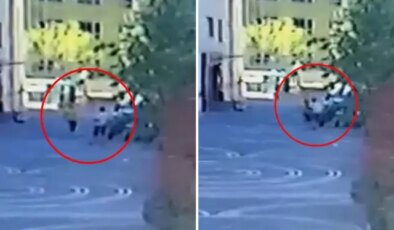 Tartıştığı kocasını bıçakla yaraladı; o anlar kamerada