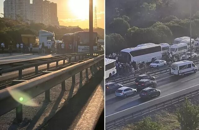TEM’de zincirleme kaza! 8 kişi yaralandı, tüm şeritler trafiğe kapandı