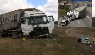 Jandarma aracına çarpan tırdan uyuşturucu çıktı
