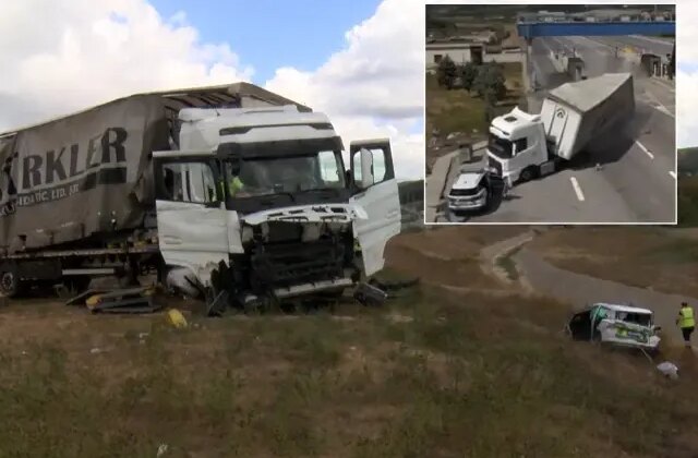 Jandarma aracına çarpan tırdan uyuşturucu çıktı