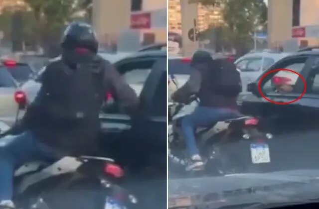 Trafikte akılalmaz görüntü! Gasp etmeye çalıştığı sürücü tarafından vuruldu