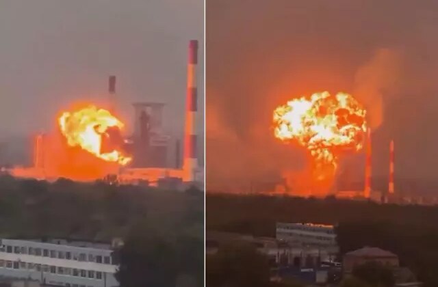 Ukrayna’dan Rus tesisini vurdu! Şiddetli patlama kamerada