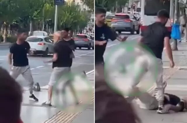 Yaşlı adamı tek yumrukla bayılttı! İşte tepki çeken o görüntüler