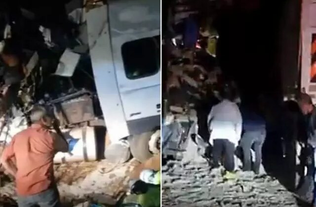 Yolcu otobüsüyle kamyon çarpıştı: 11 ölü 45 yaralı