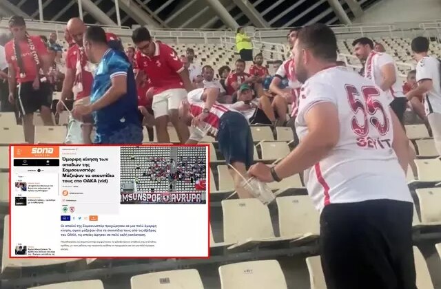 Yunan medyası, Samsunspor taraftarını övgü dolu sözlerle manşetlerine taşıdı
