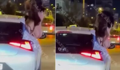 3 kadın yarı çıplak arabada dans etti, gören şaştı kaldı