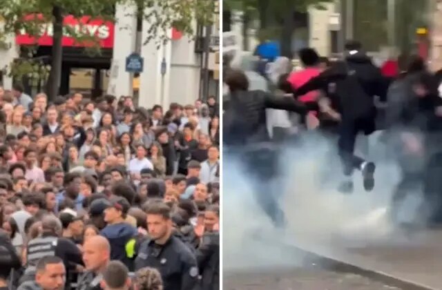 3000 kişinin katıldığı ücretsiz tavuk etkinliği kaosa dönüştü, polis biber gazı ile müdahale etti
