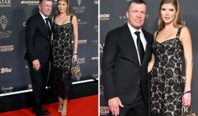 68 yaşındaki efsane futbolcu, Ballon d’Or törenine 26 yaşındaki model sevgilisi ile katıldı