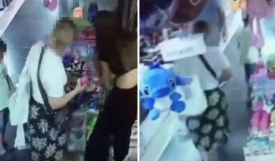 700 liralık oyuncak çalan kadın, 10 liralık da alışveriş yaptı! O anlar kameralarda