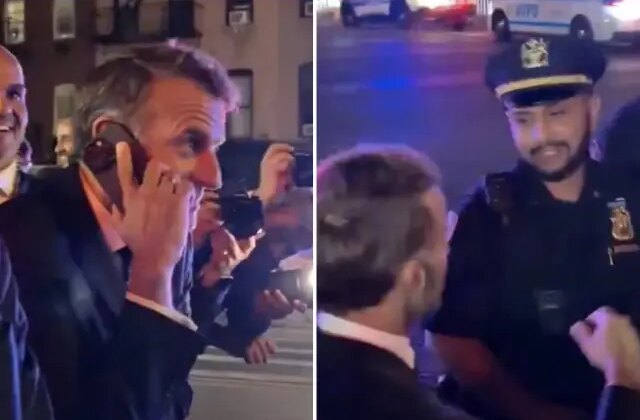 ABD’de aracı durdurulan Macron, Trump’ı aradı
