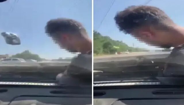 Arızayı bulmak için ustayı motorun içine bindirdi, kaput açık ilerledi! İşte o anlar