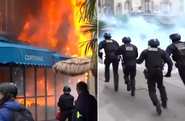 Fransa kaosa sürükleniyor! Binalar küle döndü, polis yalnızca izledi