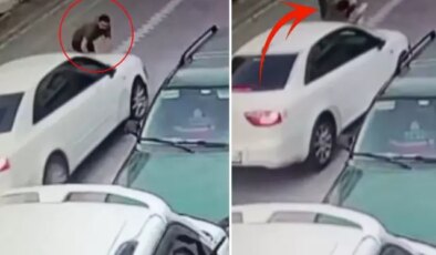 Baba gibi baba: Oğlu için kendini arabanın önüne attı