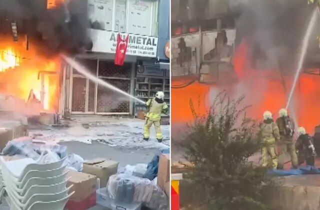 İstanbul’un göbeğinde büyük yangın! 17 iş yeri ağır hasar gördü