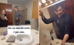 Banyo camının arkasına baktıklarında dehşete düştüler