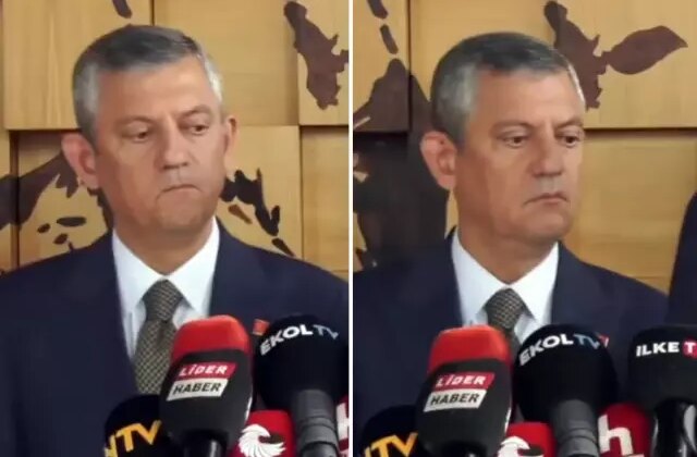 Basın toplantısına damga vuran an: Özgür Özel kameralara yakalandı