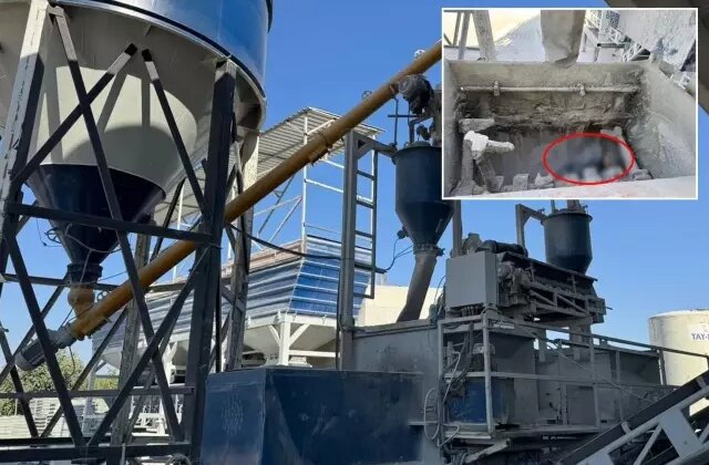 Beton mikserine düşen işçi feci şekilde can verdi