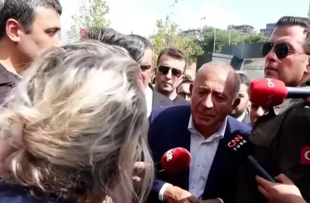 Binaya girişi sırasında Gürsel Tekin’in karşısına dikildi: Baksana halime, böyle gelinmez