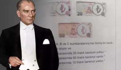 Bir yayınevi, sorularına koyduğu banknotlardaki Atatürk resmini sansürledi