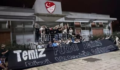 Büyük protesto: Trabzonspor taraftarı, TFF binasına gitti