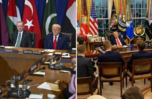 Cumhurbaşkanı Erdoğan’ı da yayına alan Trump, seçtiği tarafı masada gösterdi