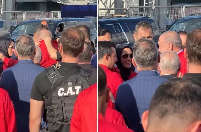Cumhurbaşkanı Erdoğan’ın TEKNOFEST’i ziyaretine damga vuran görüntü