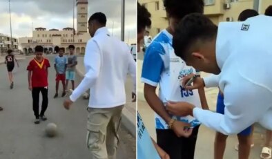 Dünyaca ünlü futbolcu yolda gördüğü manzaraya kayıtsız kalamadı