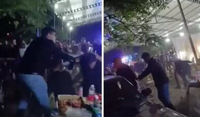 En mutlu günlerinde başlarına gelene bakın! Masalar sandalyeler havada uçuştu