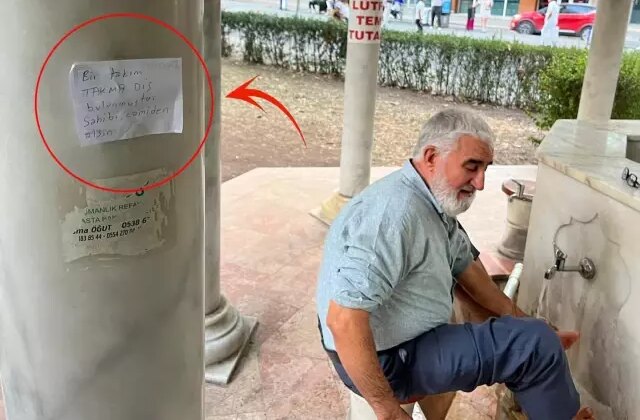 Takma dişlerini camide unuttu, cemaat şaşkına döndü