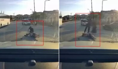 Eşini sözlü taciz eden adama meydan dayağı attı