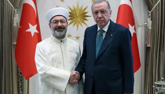 Eski Diyanet İşleri Başkanı Ali Erbaş’tan Cumhurbaşkanı Erdoğan’a veda ziyareti