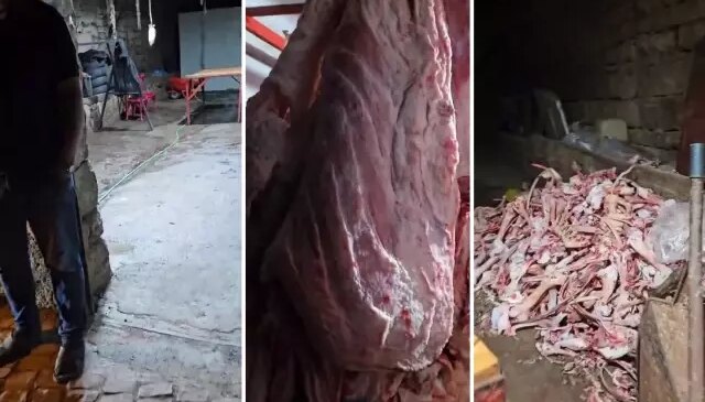 Et denince akla gelen kentte skandal! 1,5 ton et imha edildi