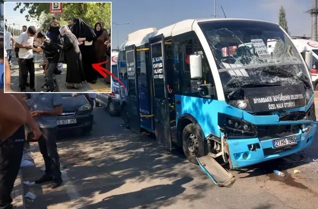 Freni patlayan otobüs durakta bekleyen otobüse çarptı: Çok sayıda yaralı var