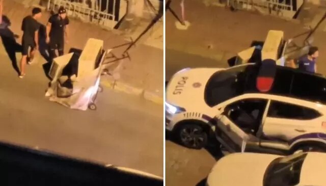 Gece yarısı yaptıkları rezilliğe bakın: Neyse ki polisler suçüstü yakaladı