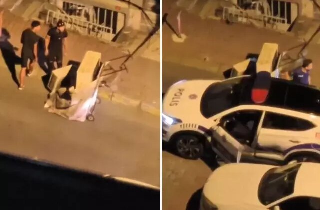 Gece yarısı yaptıkları rezilliğe bakın: Neyse ki polisler suçüstü yakaladı