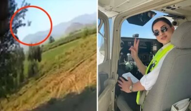 İzmir’deki uçak kazasının görüntüleri ortaya çıktı
