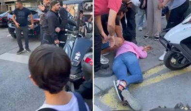 Kadıköy’de bir şahıs çocuğunun gözü önünde velilere bıçakla saldırmaya çalıştı