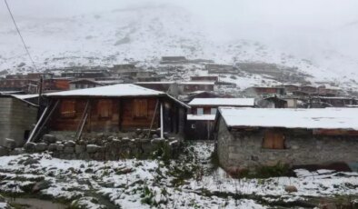 Kar erken geldi, çobanlar sürülerini güvenli bölgelere indiriyor