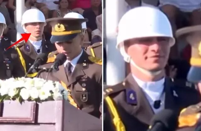 Kara Harp Okulu’nun mezuniyet törenine damga vuran görüntü: Yüz ifadesi kameraya yansıdı