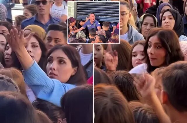 Mağaza açılışında izdiham! Polis ezilme tehlikesi yaşadı