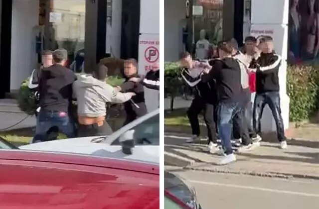 Kimse onları ayıramadı! Gençler arasındaki kavga kamerada
