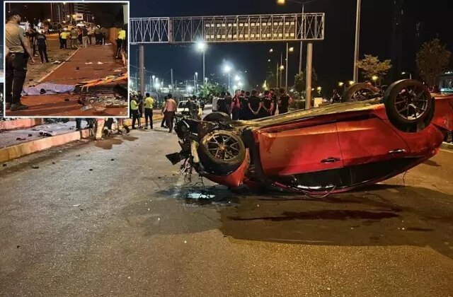 Kontrolden çıkan otomobil kaldırımdaki yayalara çarptı! 3 kişi öldü, 3 kişi yaralandı