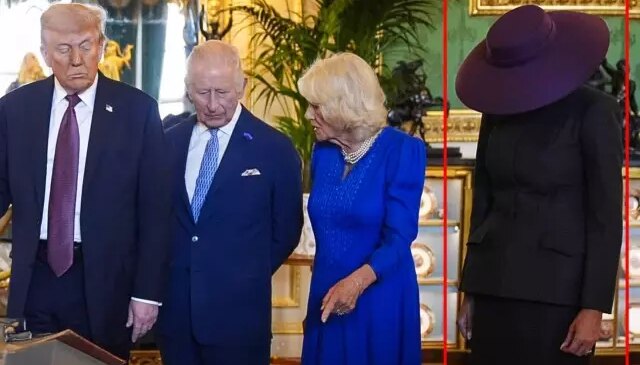 Kraliyet törenine Melania Trump’ın mor şapkalı tarzı damga vurdu