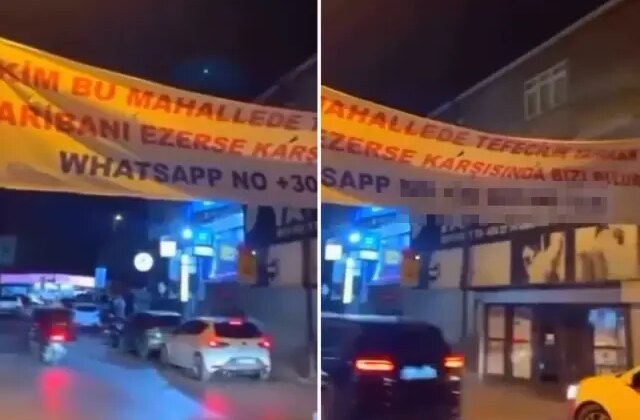Mahalleye asılan pankartın ardından operasyon! 6 şüpheli yakalandı