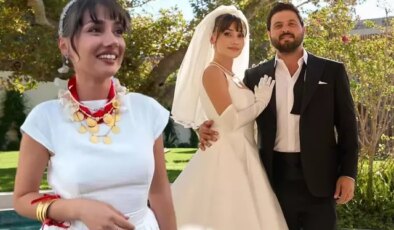 Mardin’de kına gecesi yapan oyuncu Sevda Erginci Yunanistan’da evlendi