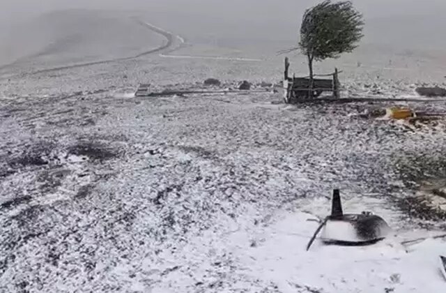 Mevsimin ilk karı Erzurum’a düştü, her yer beyaza büründü