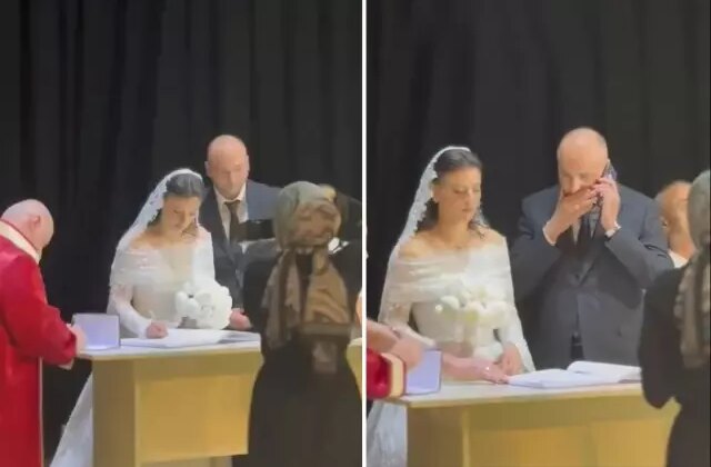 Nikah masasındaki damadın görüntüsü izleyenleri ikiye böldü: Uzun sürmez bu evlilik